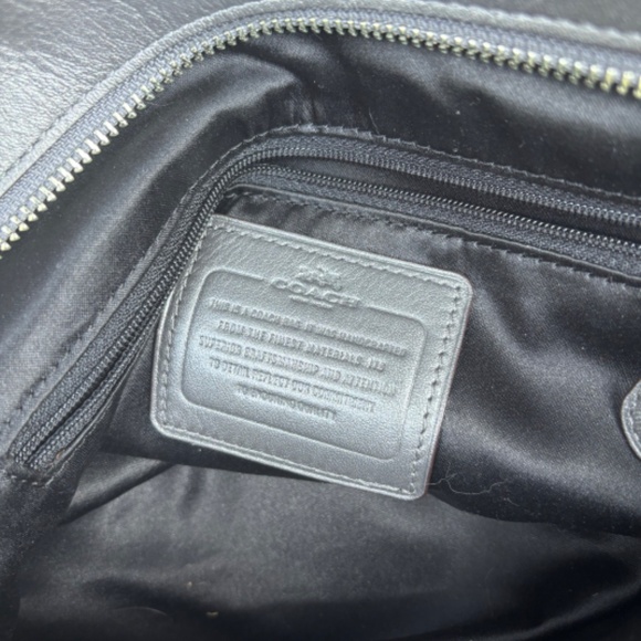 Coach grey leather and cloth signature satchel - Picture 3 of 7